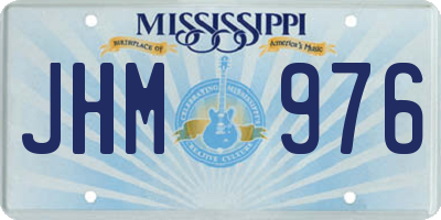 MS license plate JHM976