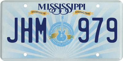MS license plate JHM979