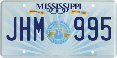 MS license plate JHM995