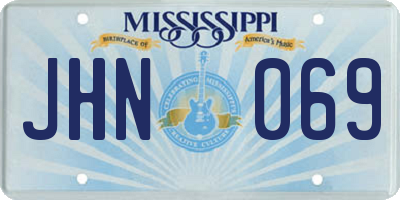 MS license plate JHN069