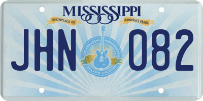 MS license plate JHN082