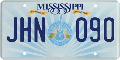 MS license plate JHN090