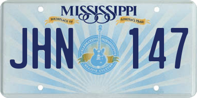 MS license plate JHN147