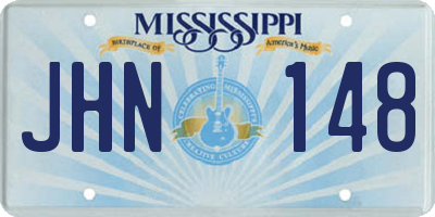 MS license plate JHN148