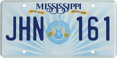 MS license plate JHN161