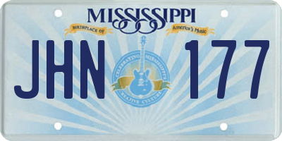 MS license plate JHN177