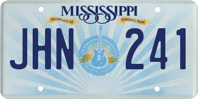 MS license plate JHN241