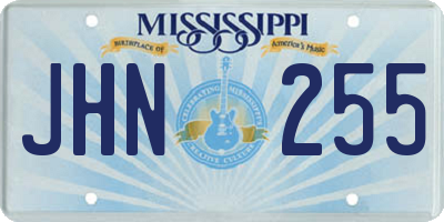 MS license plate JHN255