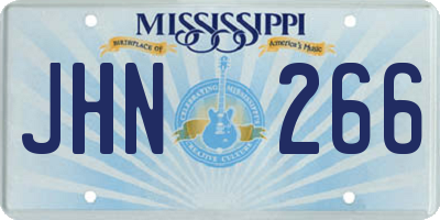 MS license plate JHN266