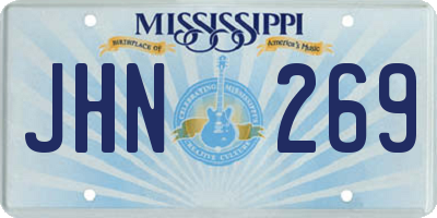 MS license plate JHN269