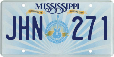 MS license plate JHN271