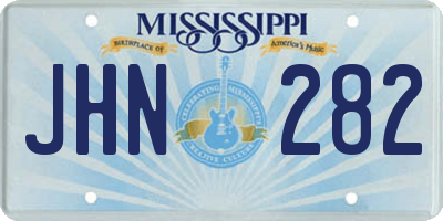 MS license plate JHN282