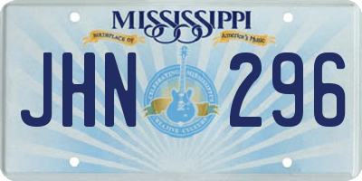 MS license plate JHN296