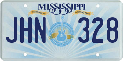 MS license plate JHN328