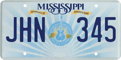 MS license plate JHN345