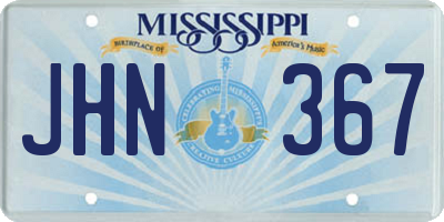 MS license plate JHN367