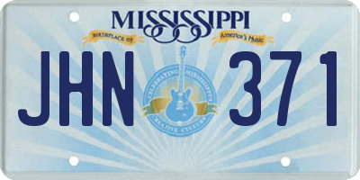 MS license plate JHN371
