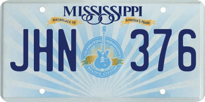 MS license plate JHN376