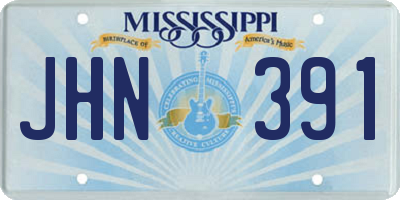 MS license plate JHN391