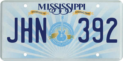 MS license plate JHN392