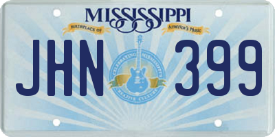 MS license plate JHN399