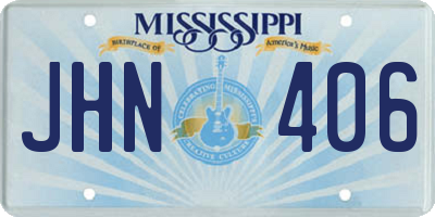 MS license plate JHN406