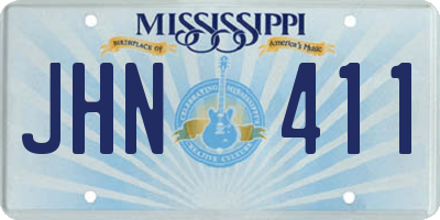 MS license plate JHN411