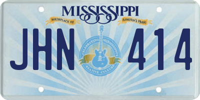 MS license plate JHN414