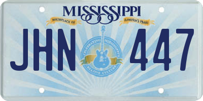 MS license plate JHN447