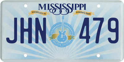 MS license plate JHN479