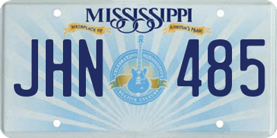 MS license plate JHN485