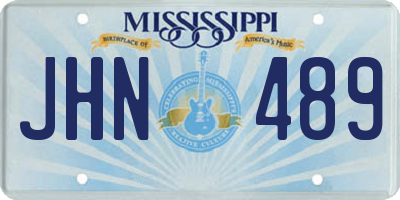 MS license plate JHN489