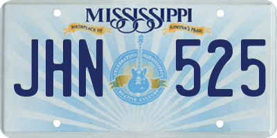 MS license plate JHN525