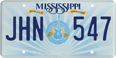 MS license plate JHN547