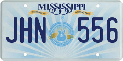 MS license plate JHN556
