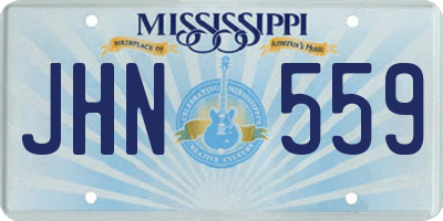 MS license plate JHN559