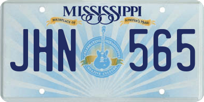 MS license plate JHN565