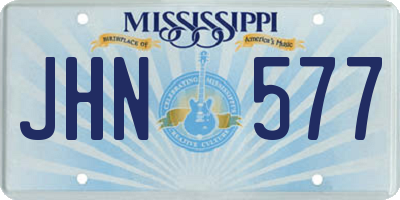 MS license plate JHN577