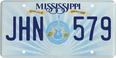 MS license plate JHN579