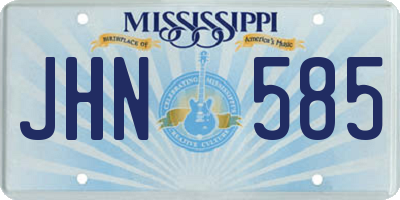 MS license plate JHN585