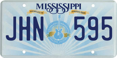 MS license plate JHN595