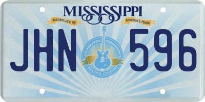 MS license plate JHN596