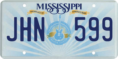 MS license plate JHN599