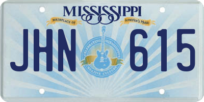 MS license plate JHN615