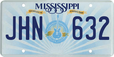 MS license plate JHN632