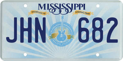 MS license plate JHN682