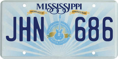 MS license plate JHN686