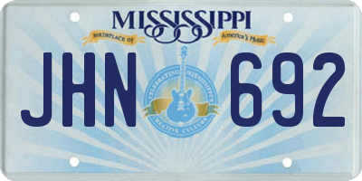 MS license plate JHN692