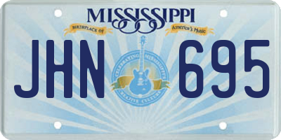 MS license plate JHN695