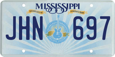 MS license plate JHN697